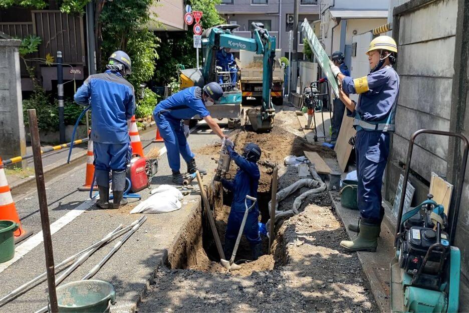 画像：仮配管工