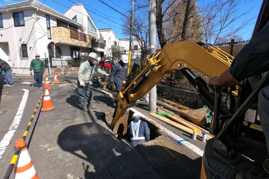 画像：配水小管布設替工